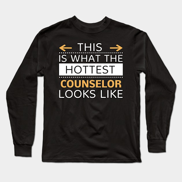 Counselor Looks Like Creative Job Typography Design Long Sleeve T-Shirt by Stylomart